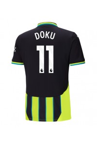 Fotbalové Dres Manchester City Jeremy Doku #11 Venkovní Oblečení 2024-25 Krátký Rukáv